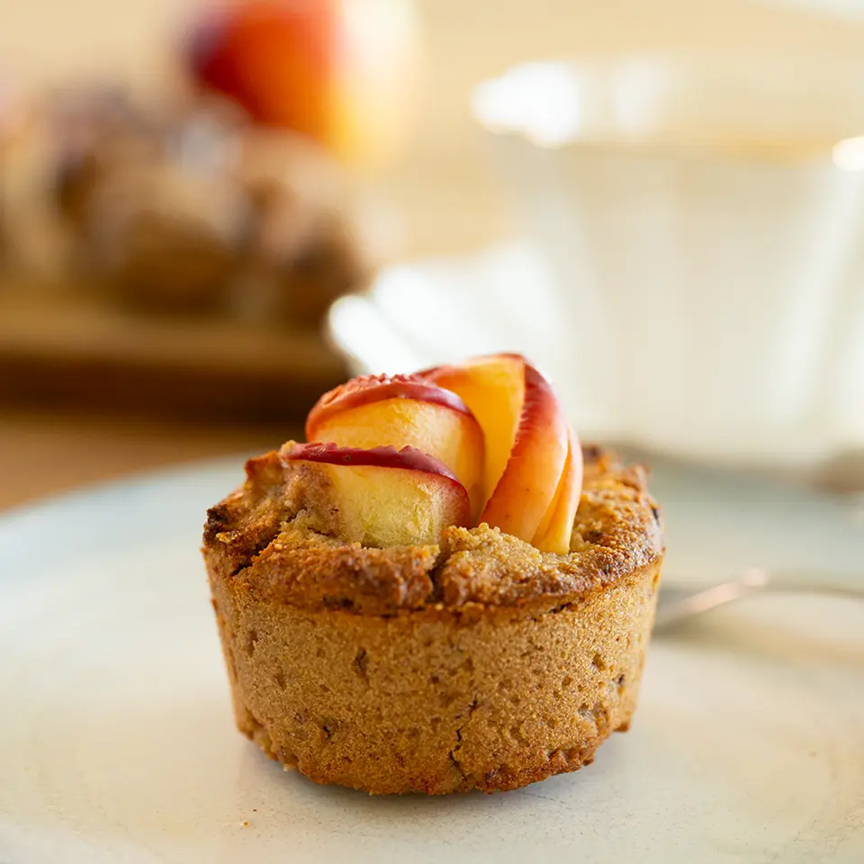 Gebackener Apfelrosen Muffin