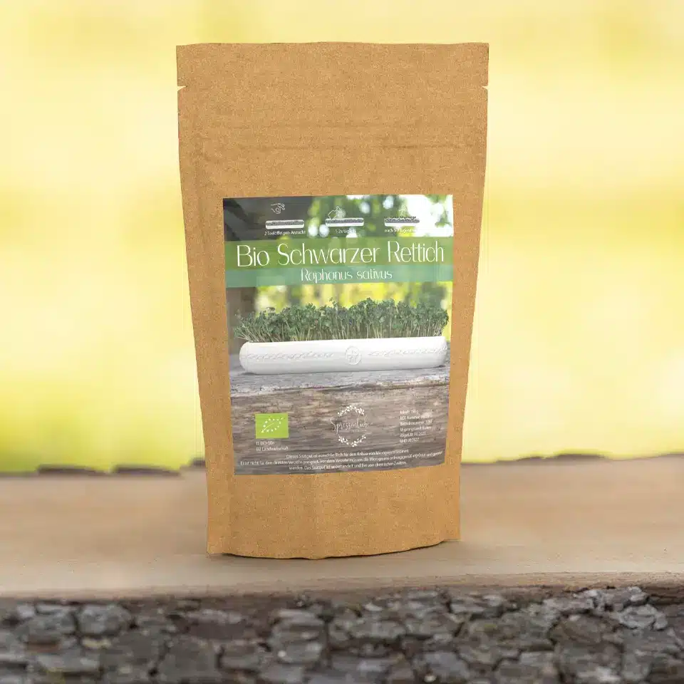 Bio-Saatgut Schwarzer Rettich – ideal für Winterernte und Microgreens im Haus