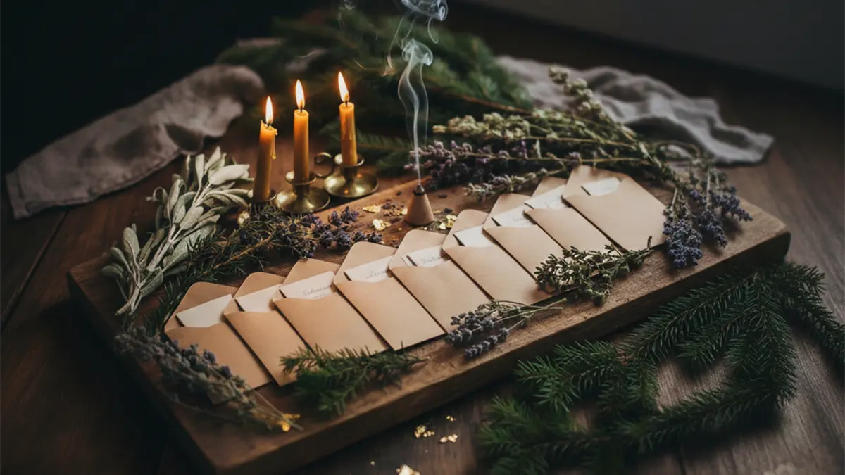 Selbstgemachter Kalender für die Rauhnächte