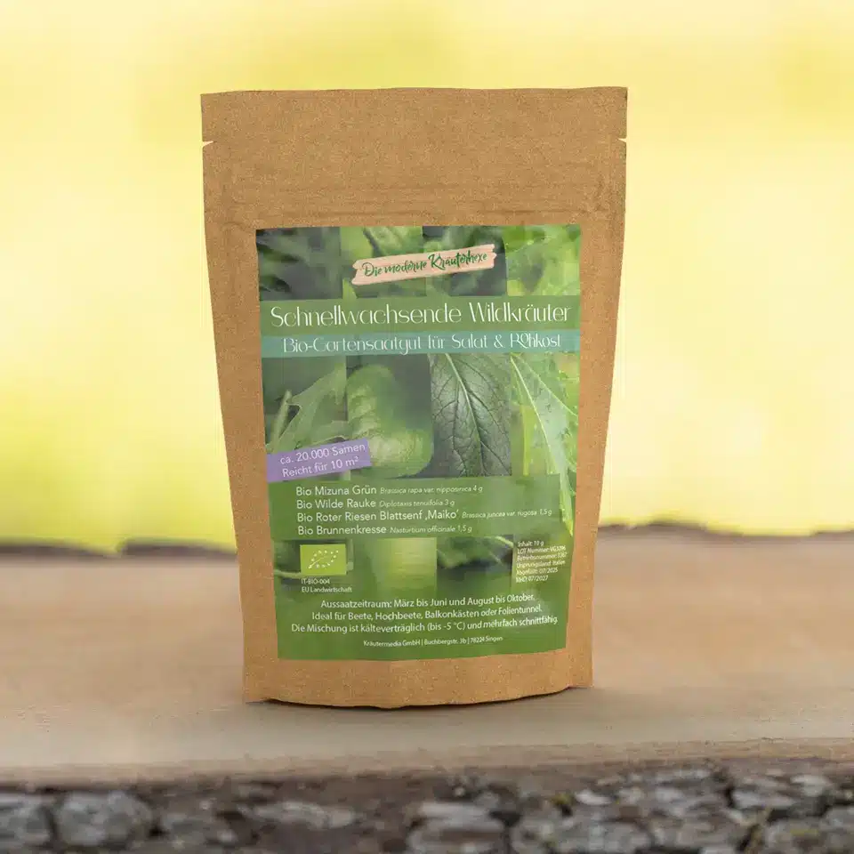 Samenset Schnellwachsende Wildkräuter Bio-Gartensaatgut für Salat und Rohkost