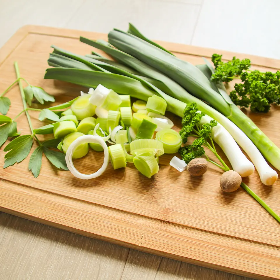 Zutaten für die Lauchsuppe